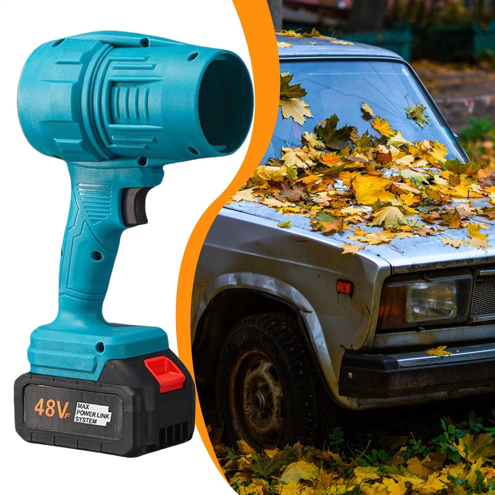 Soffiatore elettrico senza fili, super potente, potente turbo, con batteria e caricabatterie, per, giardino, campeggio, neve | Soffiatore elettrico per la pulizia di giardino, patio, , marciapiede, cura del prato e neve