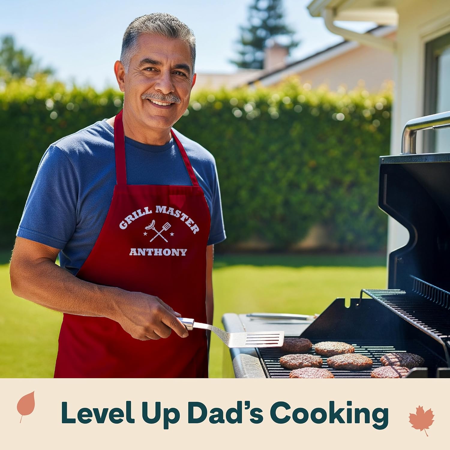 Winslow & Brody Custom Grill Aprons - Ships Next Day - Personalized Gift for Dad - Grill Master BBQ Apron for Men