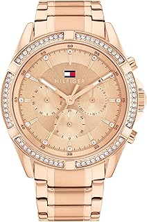 Kenzie Quartz Multifunction Rose Gold Dial Rose Gold Stainless Steel Strap Watch for Women