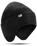 Ear Protection Beanie Hats for Men & Women - Warm Winter Knit Hats for Outdoor Hiking, Skiing, Running, Dog Walking