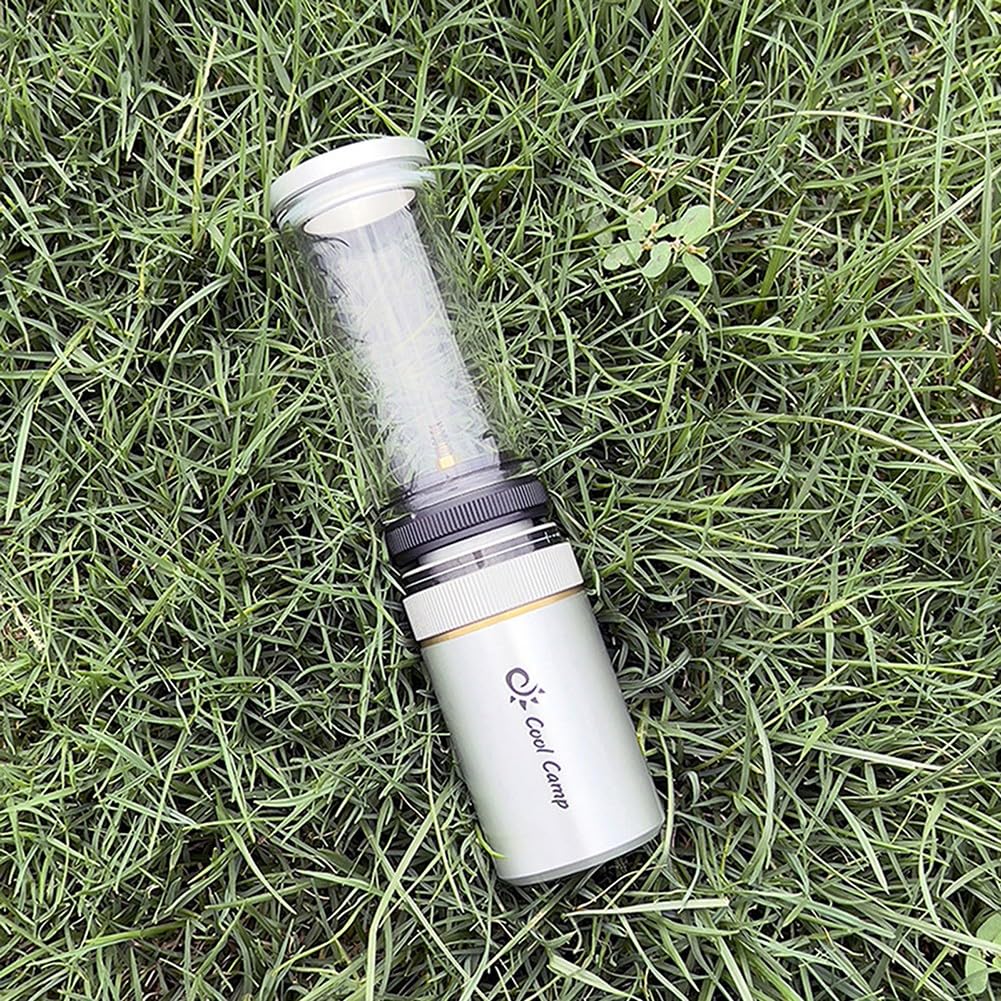 Camping Gaslaterne aus Aluminiumlegierung mit Kerzenlicht-Effekt, verstellbarem Lichtrahmen und Schraubkartuschenanschluss für Outdoor, Wandern und Zelten, inkl. Nachfüllkanister 10g
