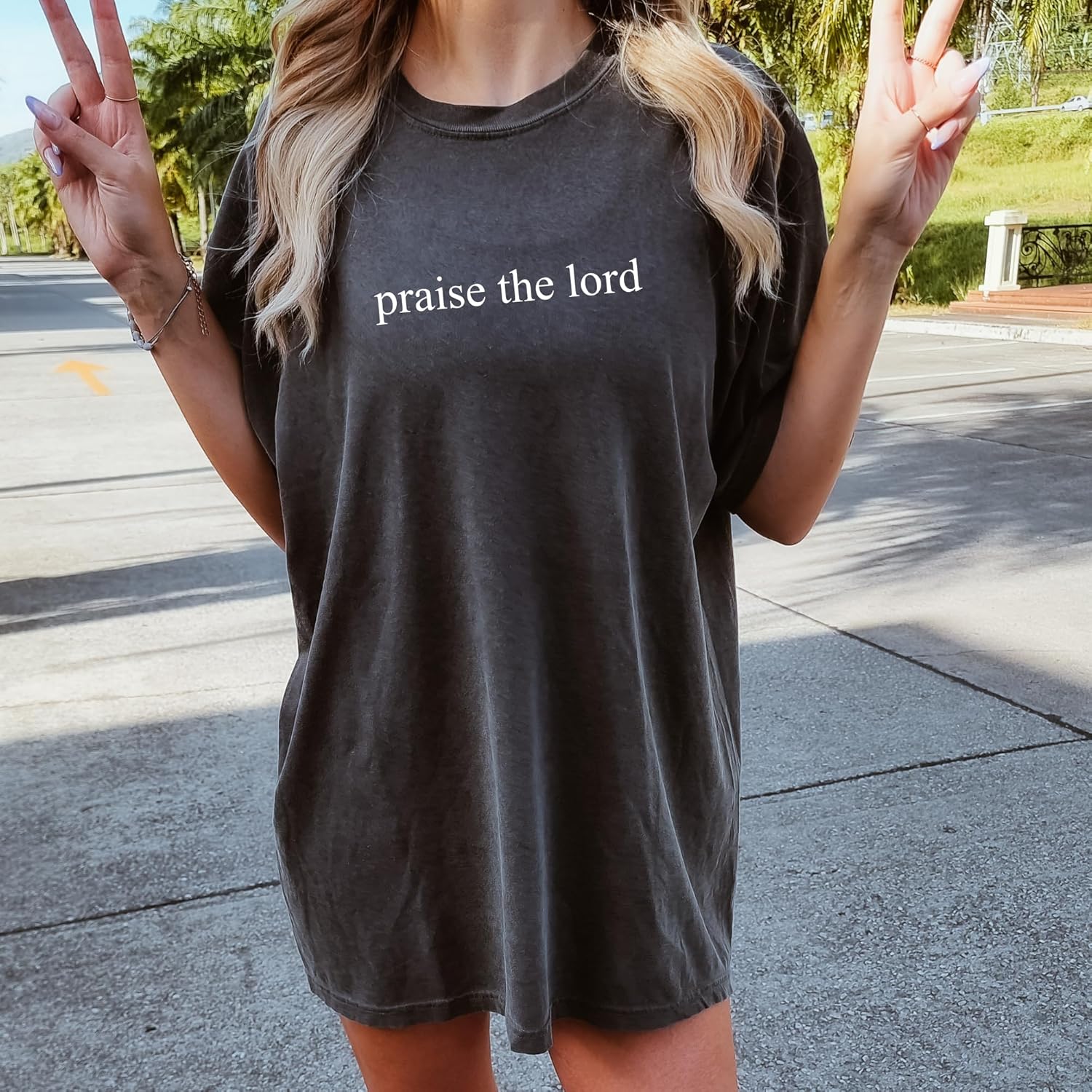 Praise The Lord Shirt, D293 White - Image 4