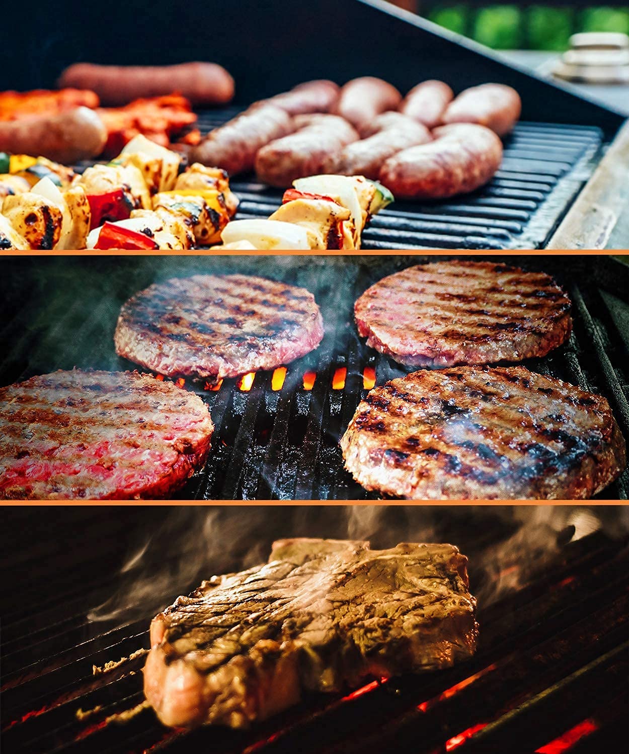 SHINESTAR Cast Iron Grill Grates for Nexgrill 4-5 Burner Grills, 720-0830H, 720-0830A, 720-0783E, 720-0697, 720-0888, 17 x 13 1/4 Inch,2 Pack