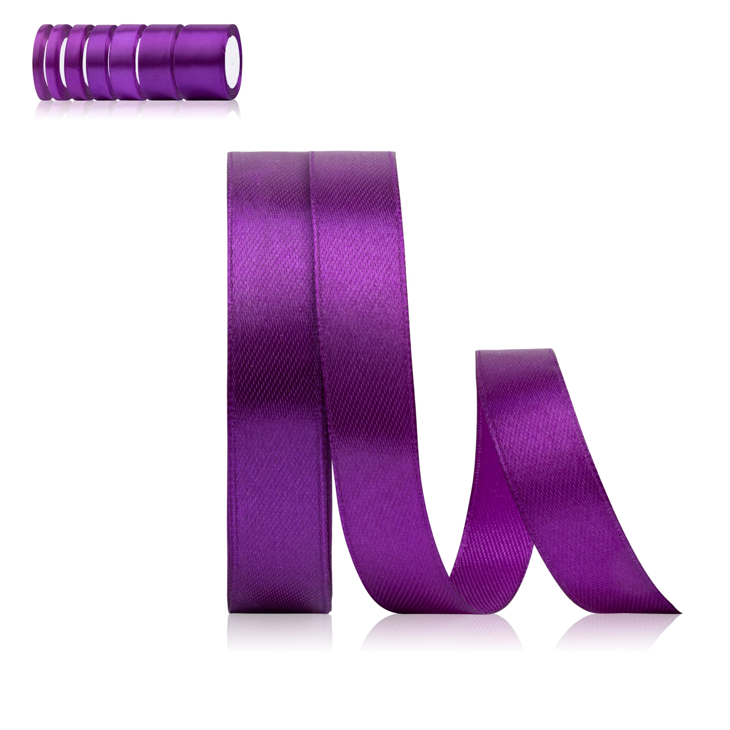 Foshird Schleifenband Lila 15mm x 22m Geschenkband Dunkelviolett Satinband Bänder zum Basteln Dekoband für Geschenkverpackung Geburtstag Hochzeit DIY