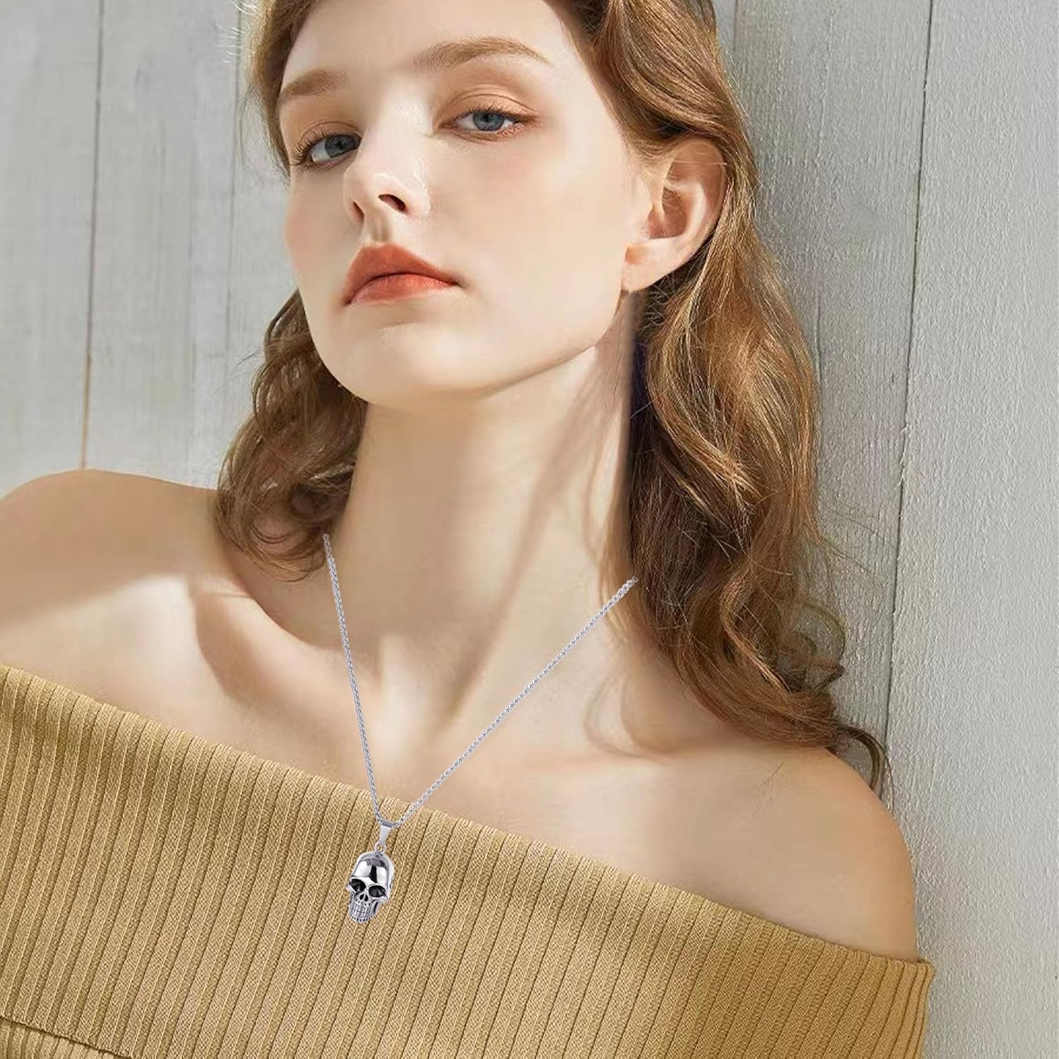 Skull Gothic Punk Rock Hip Hop Pendant Necklace Cool Amulet Pendant Necklace for Men Women - Image 4