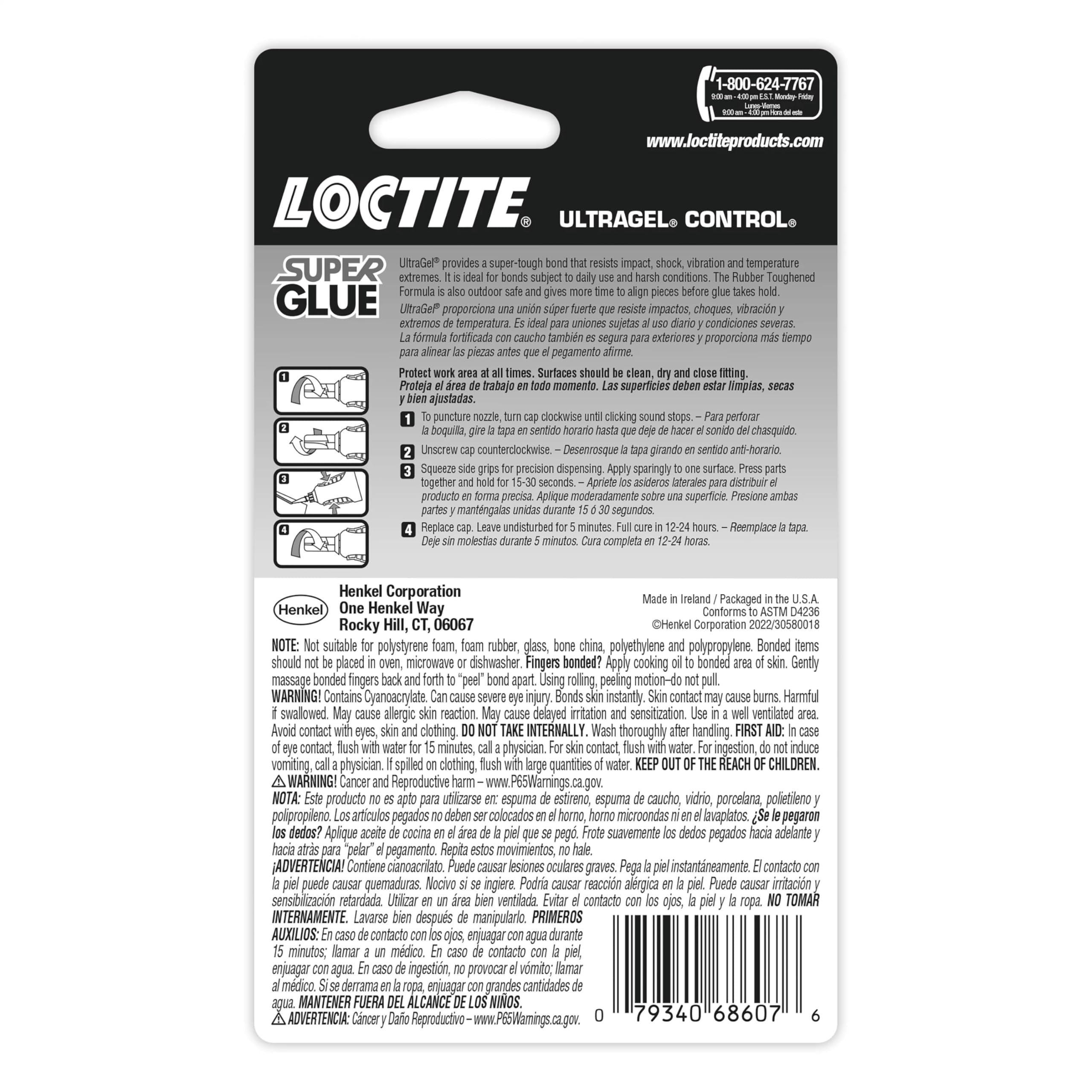 Loctite Super Glue Ultra Gel Control Clear 0.14 fl oz Bottle 6 Pack - Superglue for Plastic Wood Metal Crafts & Repair Cyanoacrylate Adhesive Instant Glue Quick Dry product thumbnail 5