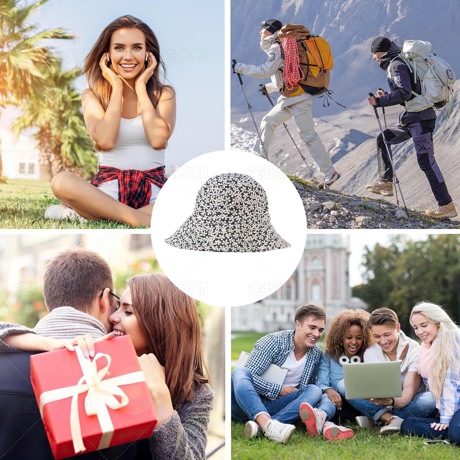 Cotton Bucket Hats for Woman Man's Sun Hats for Women's Beach Hats - Image 7