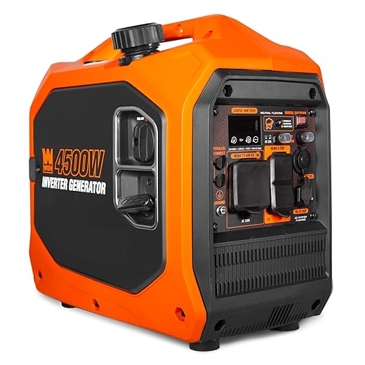 WEN 4500-Watt Inverter Generator, RV-Ready, Quiet, Portable, and Lightweight with Fuel Shut Off and CO Watchdog (56432iX)