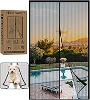 Vista 8 de Malla magnética para puerta de 32 x 82 pulgadas, se adapta a puertas de 30 x 80 pulgadas, funciona para patio, puerta corredera, mantiene fuera
