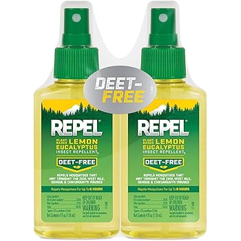 REPEL Plant-Based Lemon Eucalyptus Insect Repellent, Pump Spray, 4-Ounce, Pack of 2
