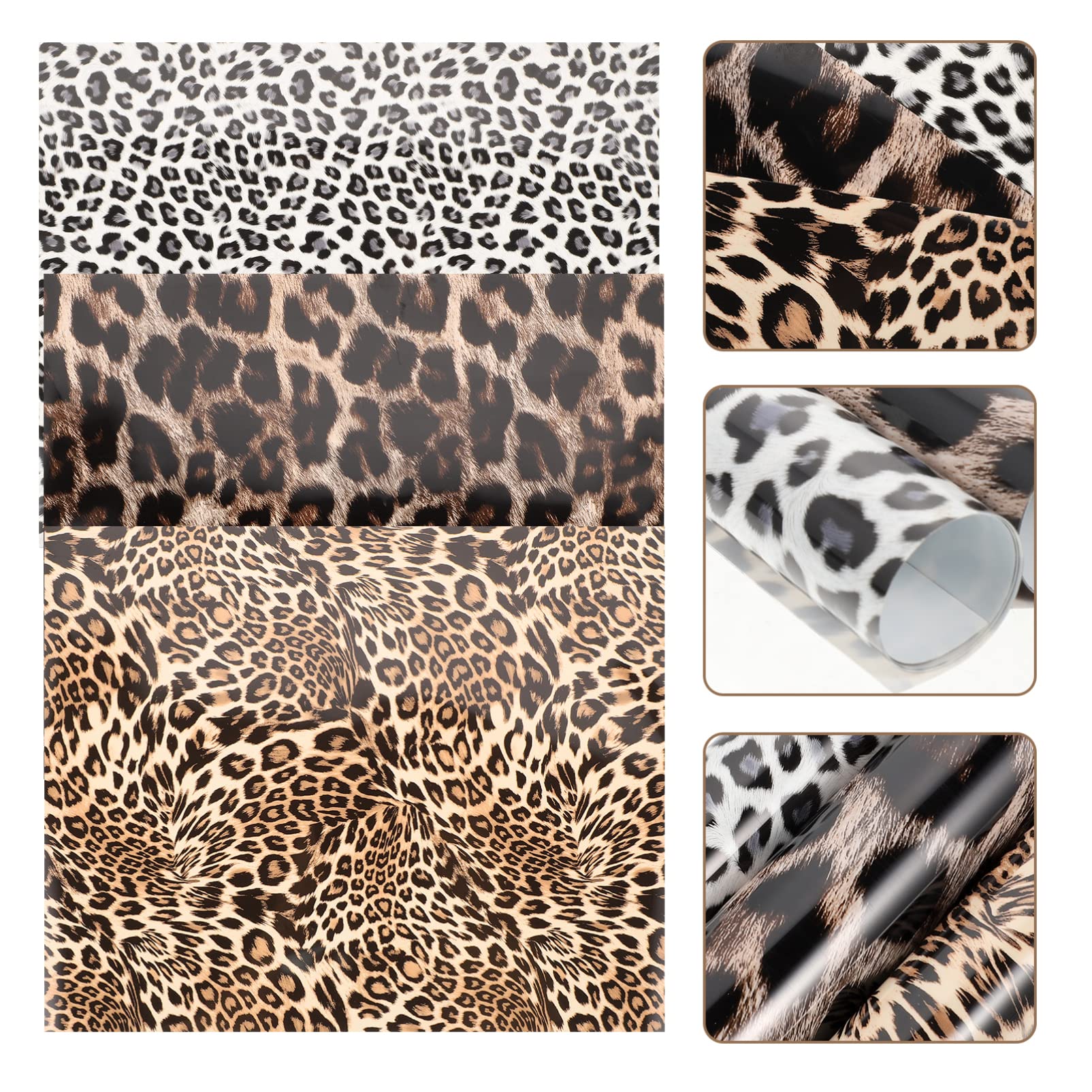 DOITOOL 3 Sätze Teiliges Infusible Transferfolie Für Shirts Leopard Muster Wärmetransferfolie Für Design Vielseitig Einsetzbar Für Bekleidung Und Accessoires 3 Stücke * 3