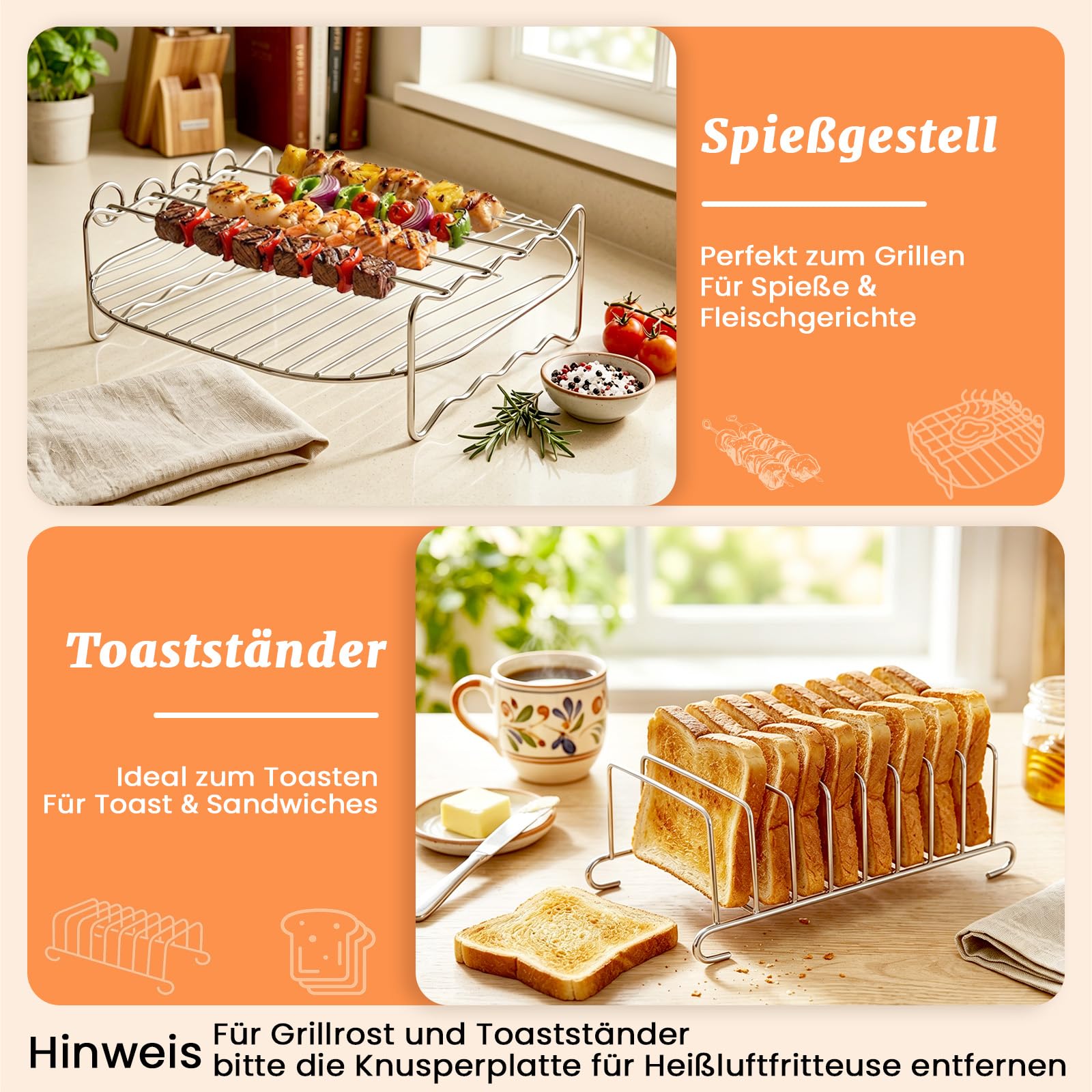 Heißluftfritteuse Zubehör für COSORI Airfryer Turbo Tower Compact 8.6L | Silikonform Heißluftfritteuse Zubehör Set Wiederverwendba Auflaufform Einsatz für COSORI DC861 Heißluftfritteuse 2 Kammern