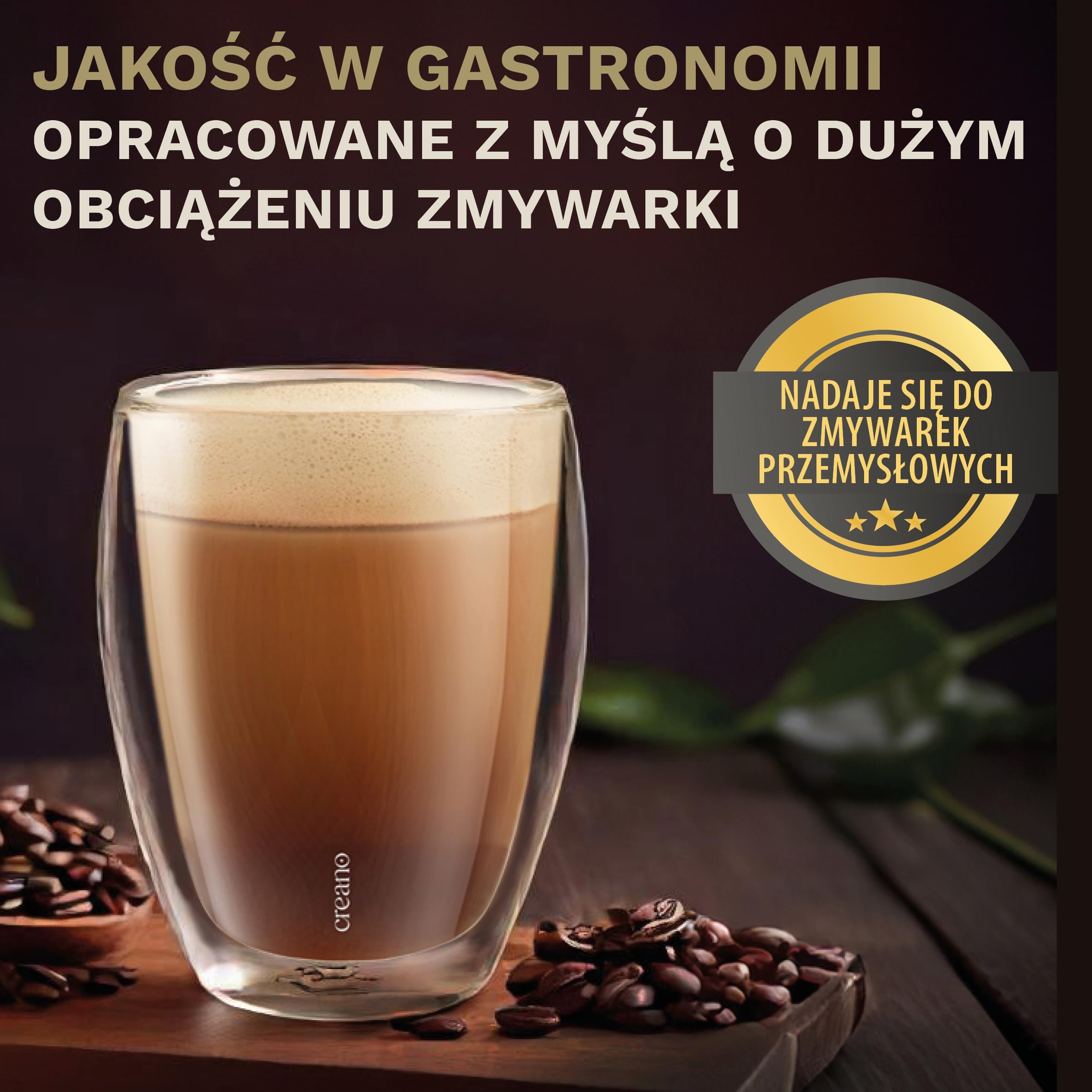 Creano PREMIUM Szklanki Dwuścienne 400 ml – Zestaw 6 szt. – ŚWIATOWA NOWOŚĆ | W 100% przystosowane do mycia w zmywarce dzięki uszczelnieniu GastroSeal – jakość dla gastronomii – szkło dwuścienne