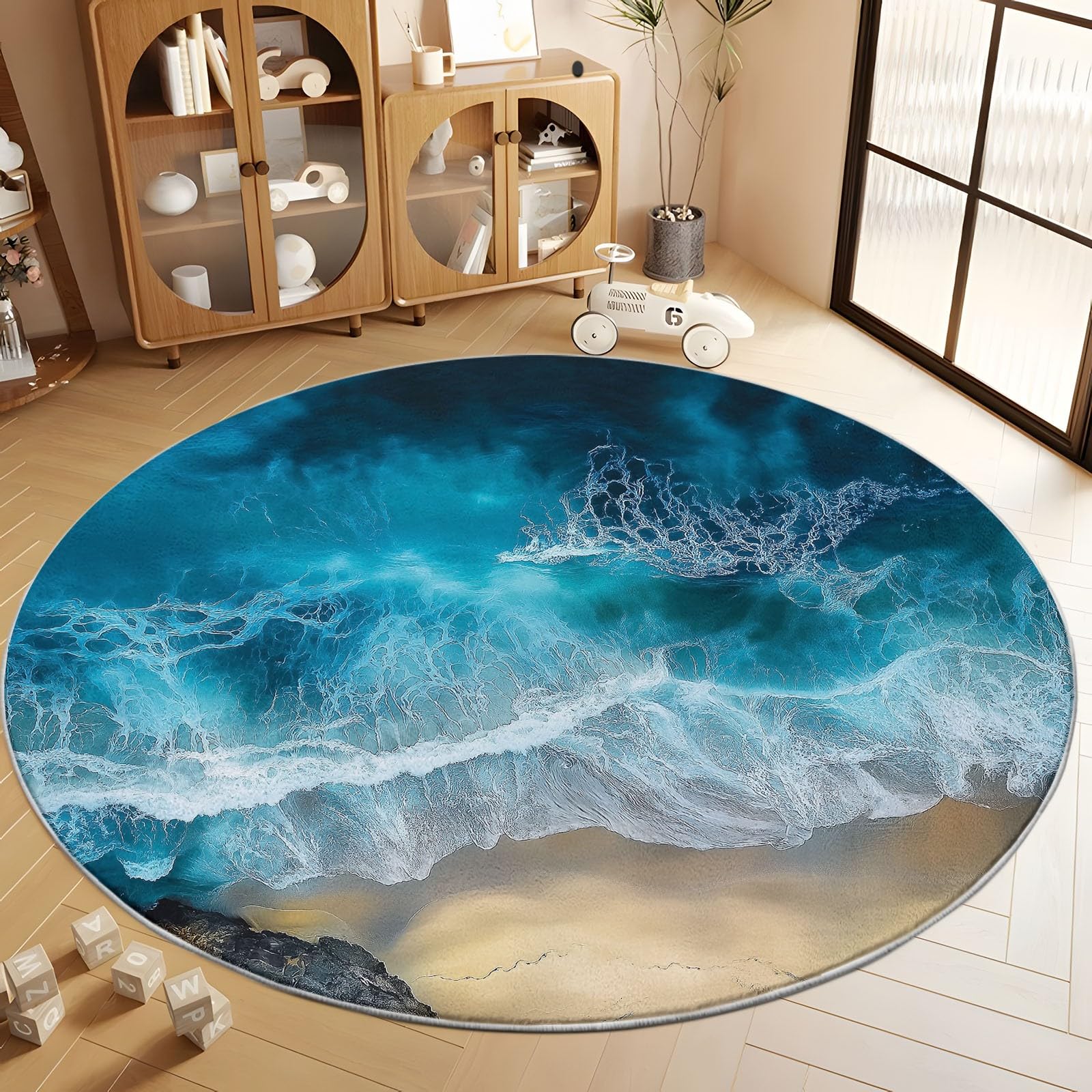 Amazon.com: Round Washable Area Rug for Living Room Photography