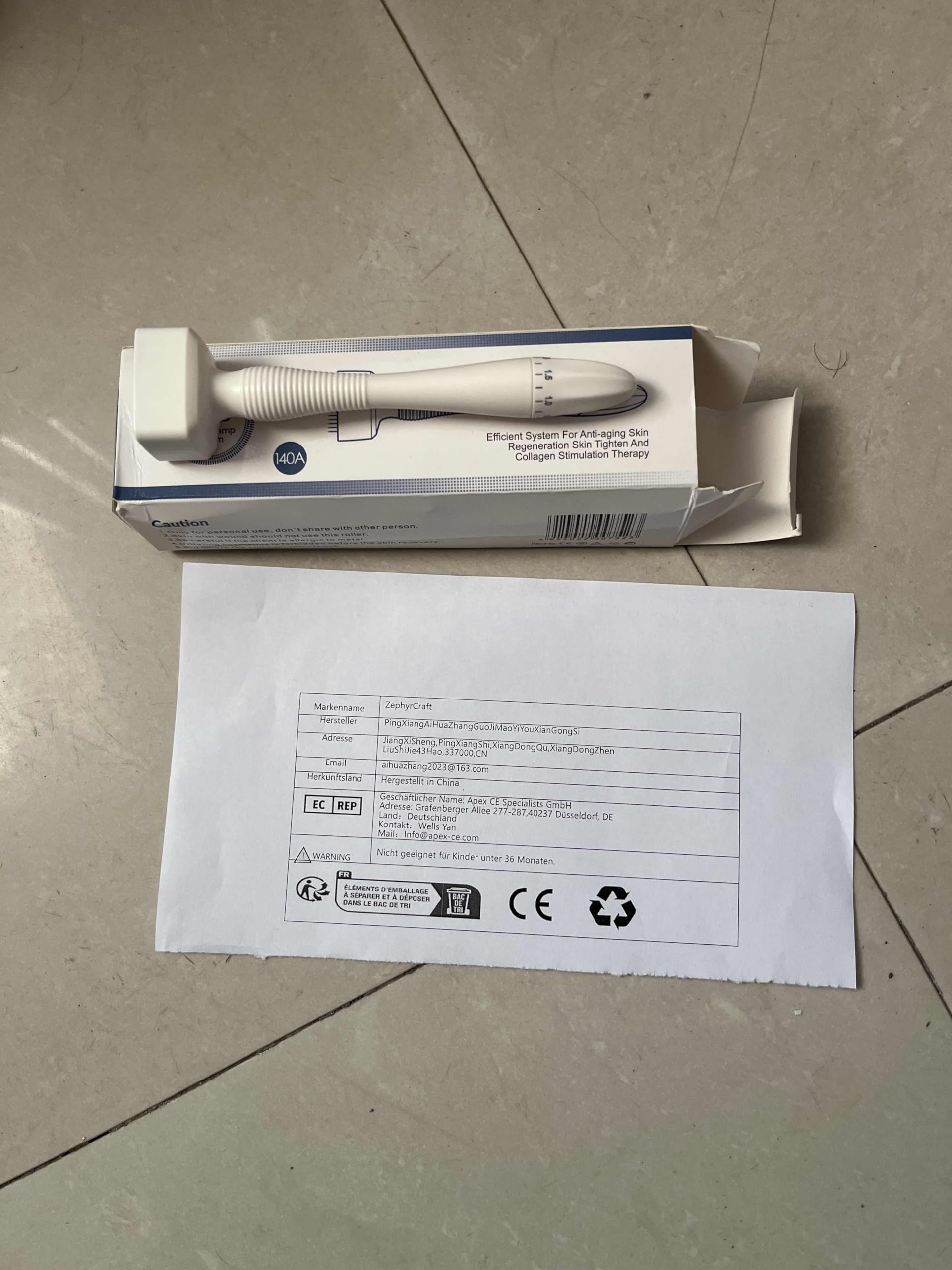 Derma Stamp, Dermastamp Regolabile 0-3mm 140 Titanio Aghi Professionale, Microaghi Pen Derma Roller per Viso e Capelli, Uso Domestico e Professionale per Uomini e Donne