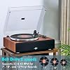 Tocadiscos Bluetooth con altavoces, tocadiscos para discos de 7/10/12 pulgadas | Toca discos con cápsula magnética AT-3600L y contrapeso ajustable, 33/45 RPM, ideal para decoración del hogar y regalo para amantes de la música 5