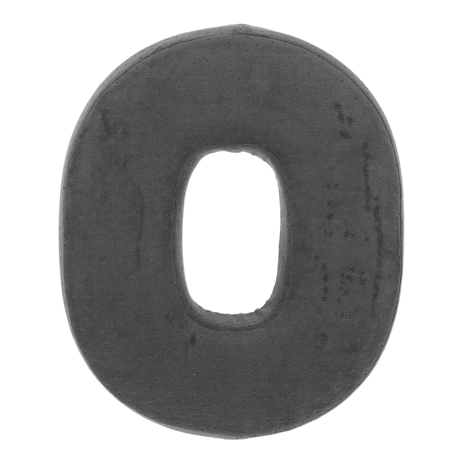 Cojín de Asiento Ovalado 43X35X7 CM de Espuma Viscoelástica con Centro Hueco Transpirable Funda de Terciopelo Gris Cojín Portátil para Silla de Oficina Taburete y Silla de