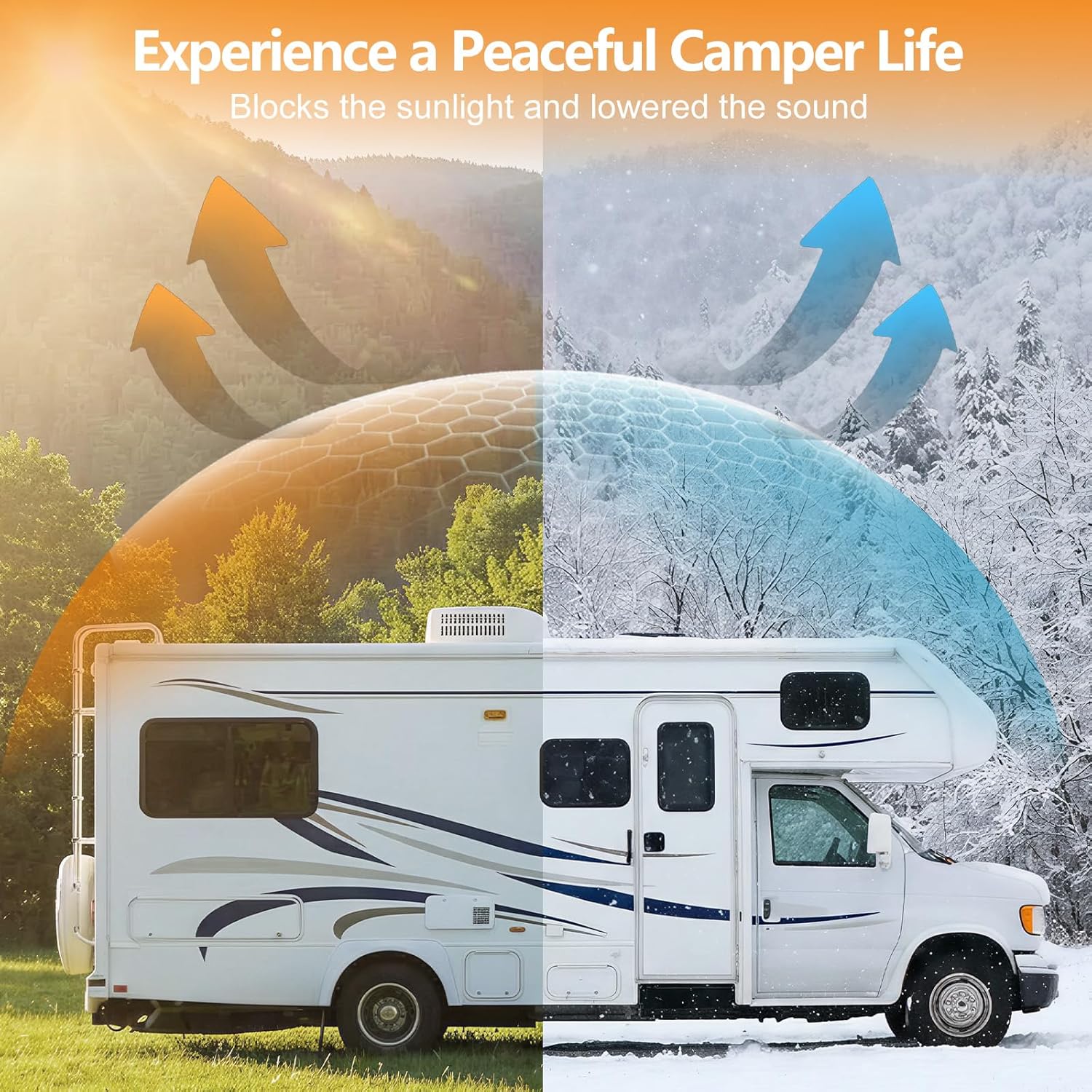 SheeChung RV Vent Insulator, 14″x14″x3″ RV Skylight Cover with Reflective Surface | Energy Saving & Fire Pit Cover Square 48"L x 48"W x 29"H,Waterproof Heavy Duty 600D Tear Resistant Patio Cover