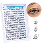 Natural Cluster Lashes CC-Curly 168 Pcs Wispy Lash Extensions 9-11MM Mixed Lengths Eyelash Extension Individuals Self Application DIY at Home by Mavphne