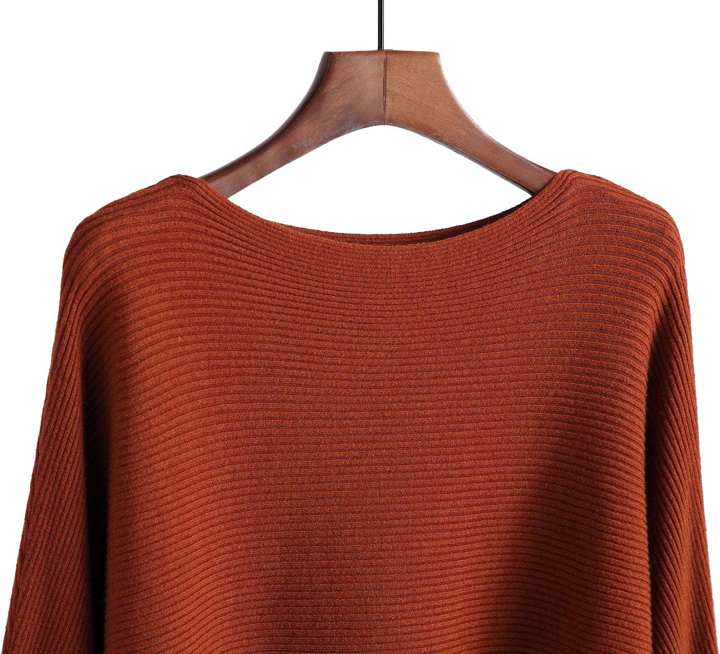 GABERLY Boat Neck Batwing Sleeves Dolman Knitted Sweaters and Pullovers Tops for Women - Image 3