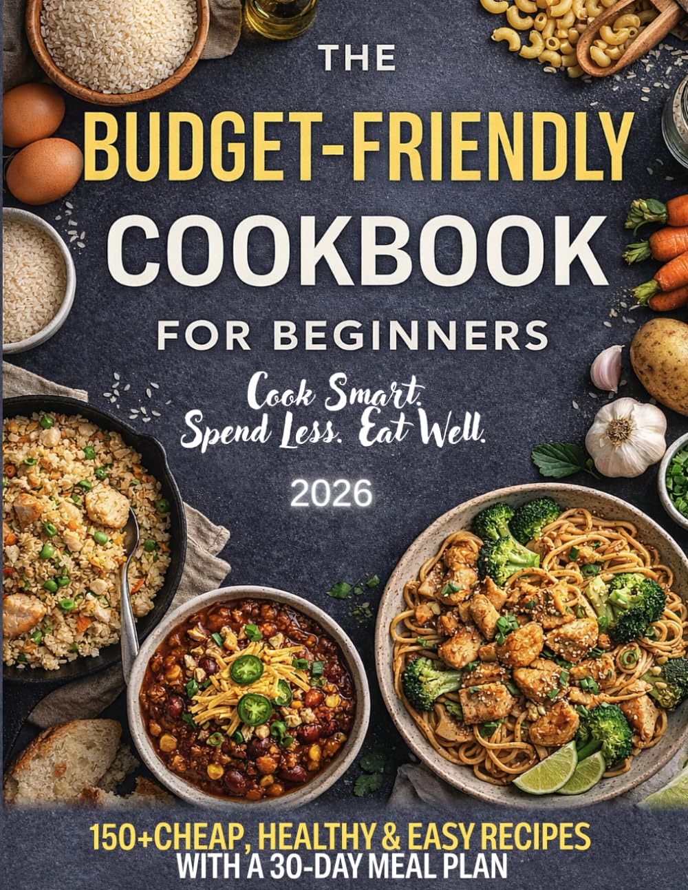 The Budget-Friendly Cookbook for Beginners: 150+ Cheap, Healthy & Easy Recipes with a 30-Day Meal Plan to Eat Healthy on a Budget