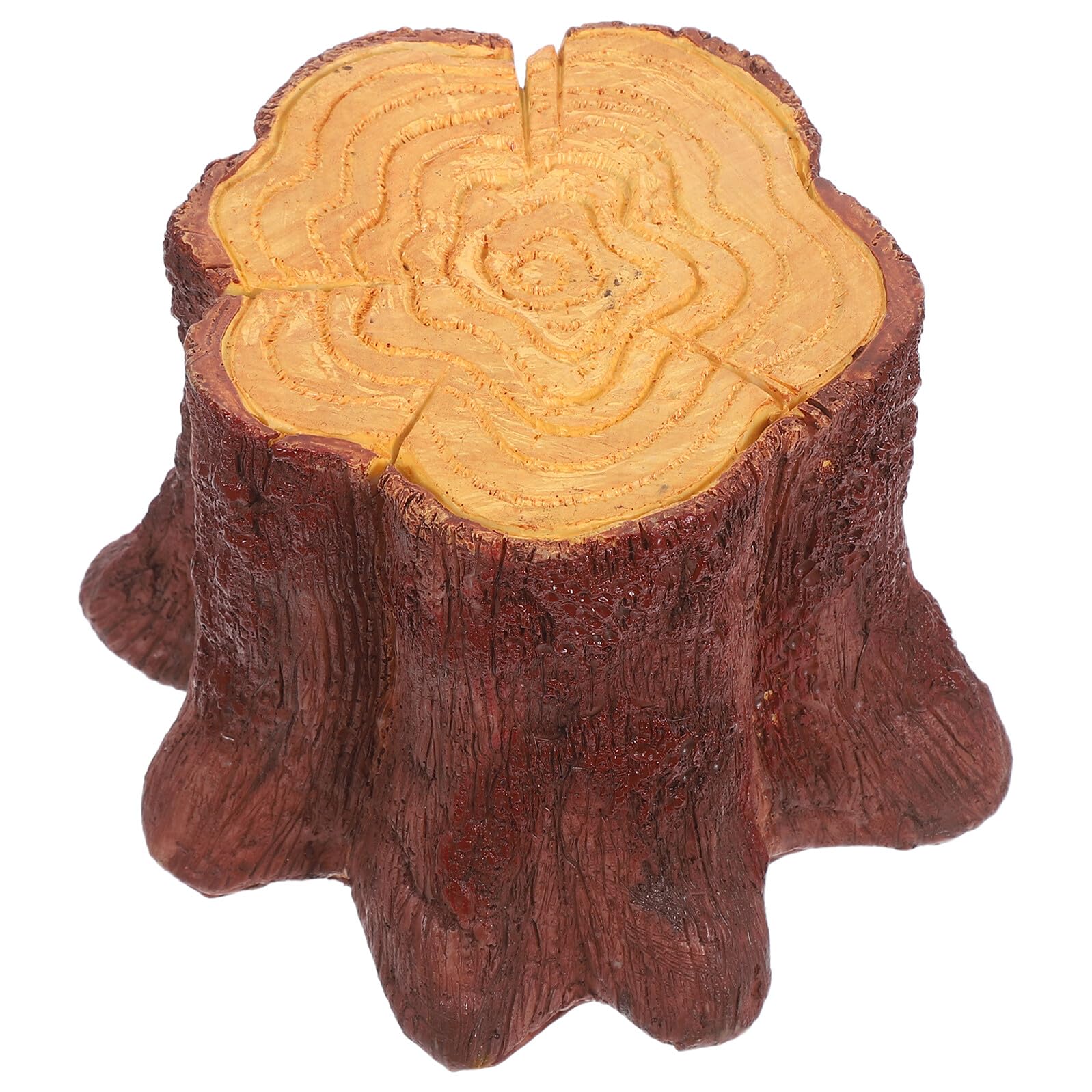 POPETPOP Lampada LED Effetto Fiamma Ceppo d'Albero Artificiale in Resina Luce Notturna USB con Fiamma Tremolante per Decorazioni Stufa per Natale e Halloween