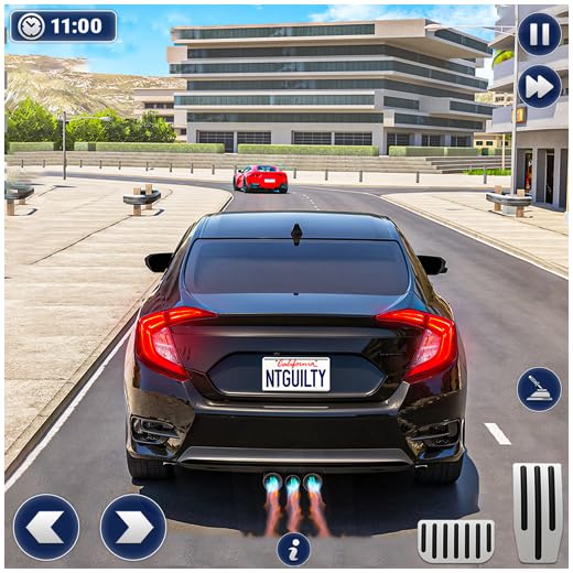Corrida de carros radicais, corrida de trânsito urbano, jogo de simulador de direção sem fim