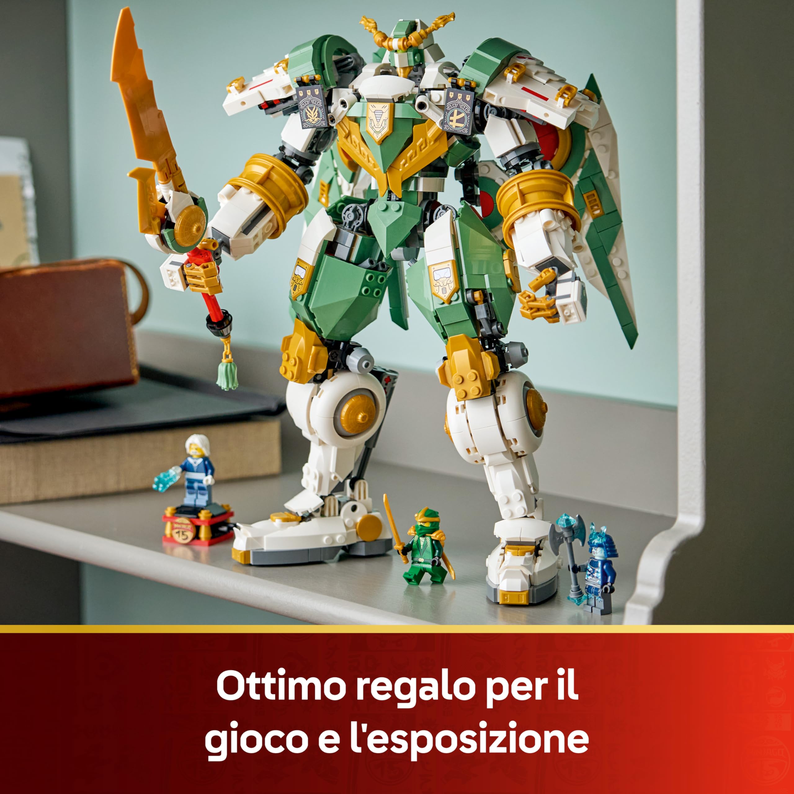 LEGO NINJAGO Mech Titano di Lloyd - 15° Anniversario - Giocattolo Ninja con Action Figure con Scudo e Spada, e Minifigure da Collezione - Regalo per Bambini, Ragazzi e Fan da 14 Anni in Su - 71860