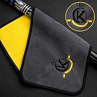 Vista 6 de KONLLEN Toalla para taco de billar - 100% algodón negro, toalla de limpieza para taco de billar de 8 bolas, accesorios de mantenimiento, juego