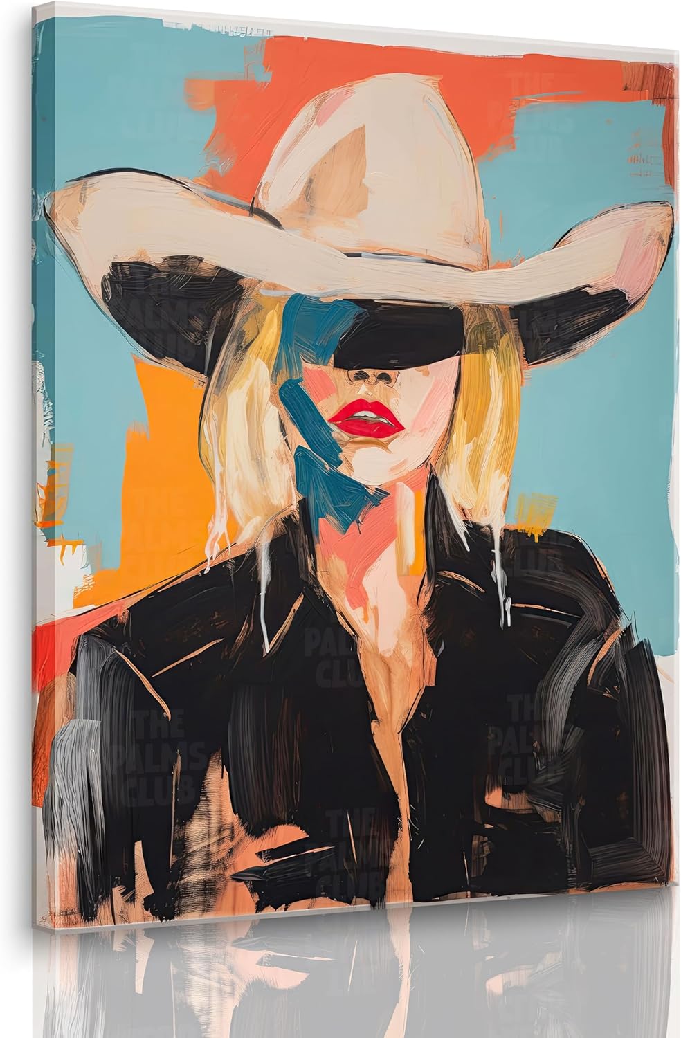 Western Cowgirl Wall Art Funky Wild WestWall Wall Decor Trendy Vintage Abstract Canvas Prints women Aesthetic Painting for Dorm Apartment Bedroom Posters Pictures Framed