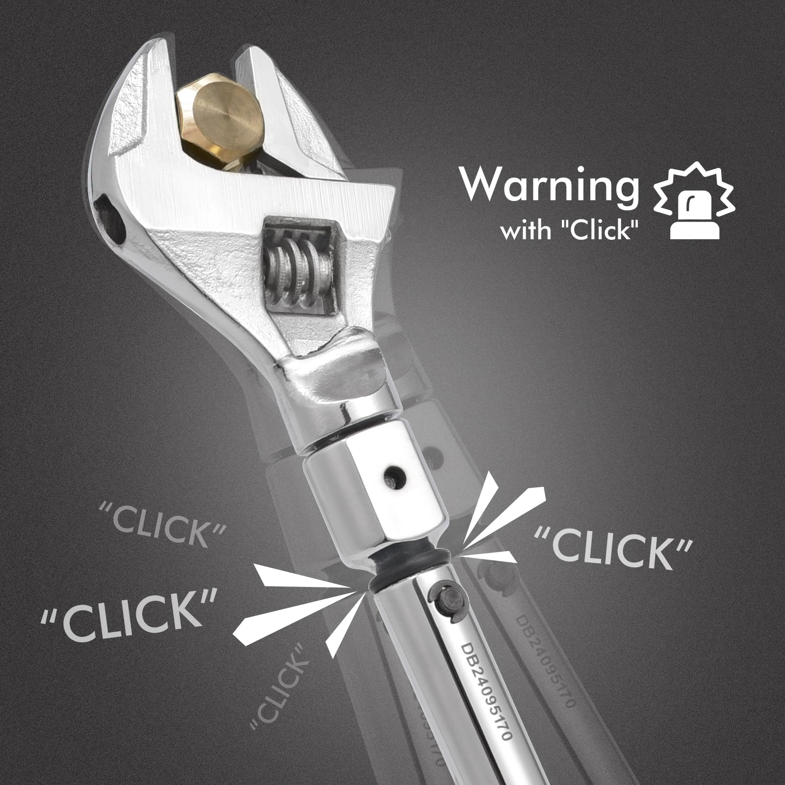 Wanlvkang Open End Torque Wrench – Adjustable 5-30 Nm, Click Sound Feedback, Interchangeable 0-30mm Head – For Mini Split AC, HVAC, Automotive (Blue)