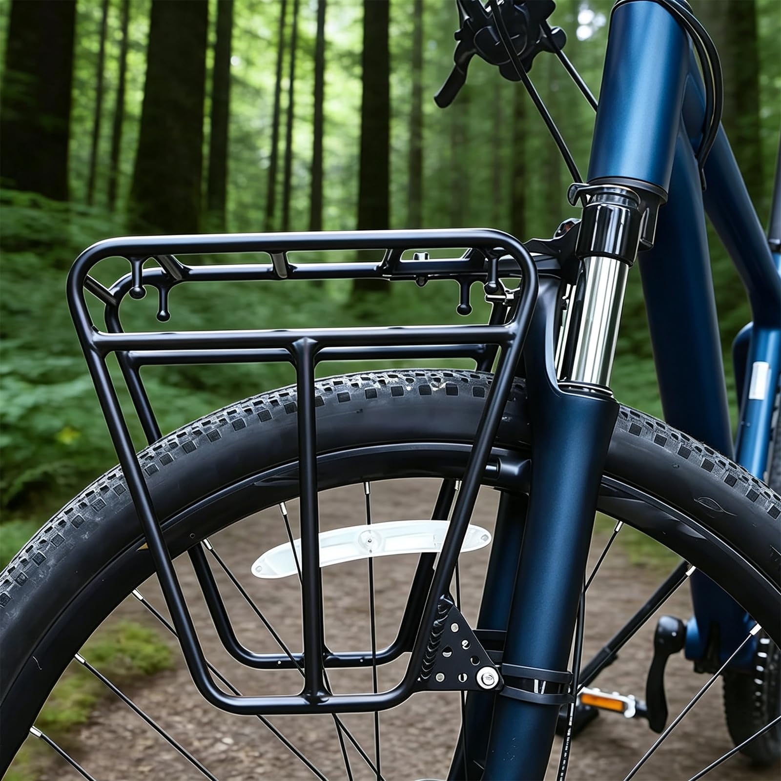 Porte-bagages de vélo avant et arrière – Porte-bagages en acier stable pour VTT, vélo de gravier et trekking – Charge maximale de 25 kg – Universel pour la vie quotidienne, les trajets et les