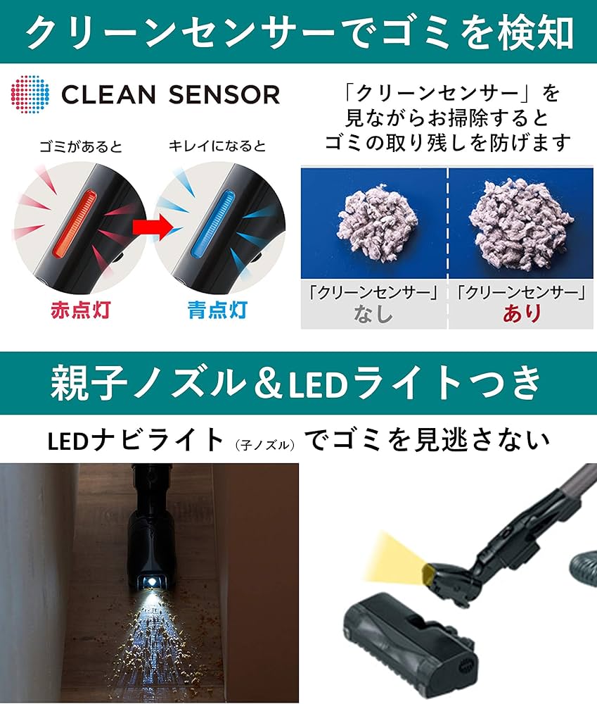 Amazon | パナソニック サイクロン掃除機 ハウスダスト発見センサー