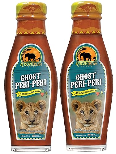 Miniatura 10 de Ghost Peri-Peri - Salsa picante de African Dream Foods  Salsa picante totalmente natural  Botella de 5 onzas líquidas