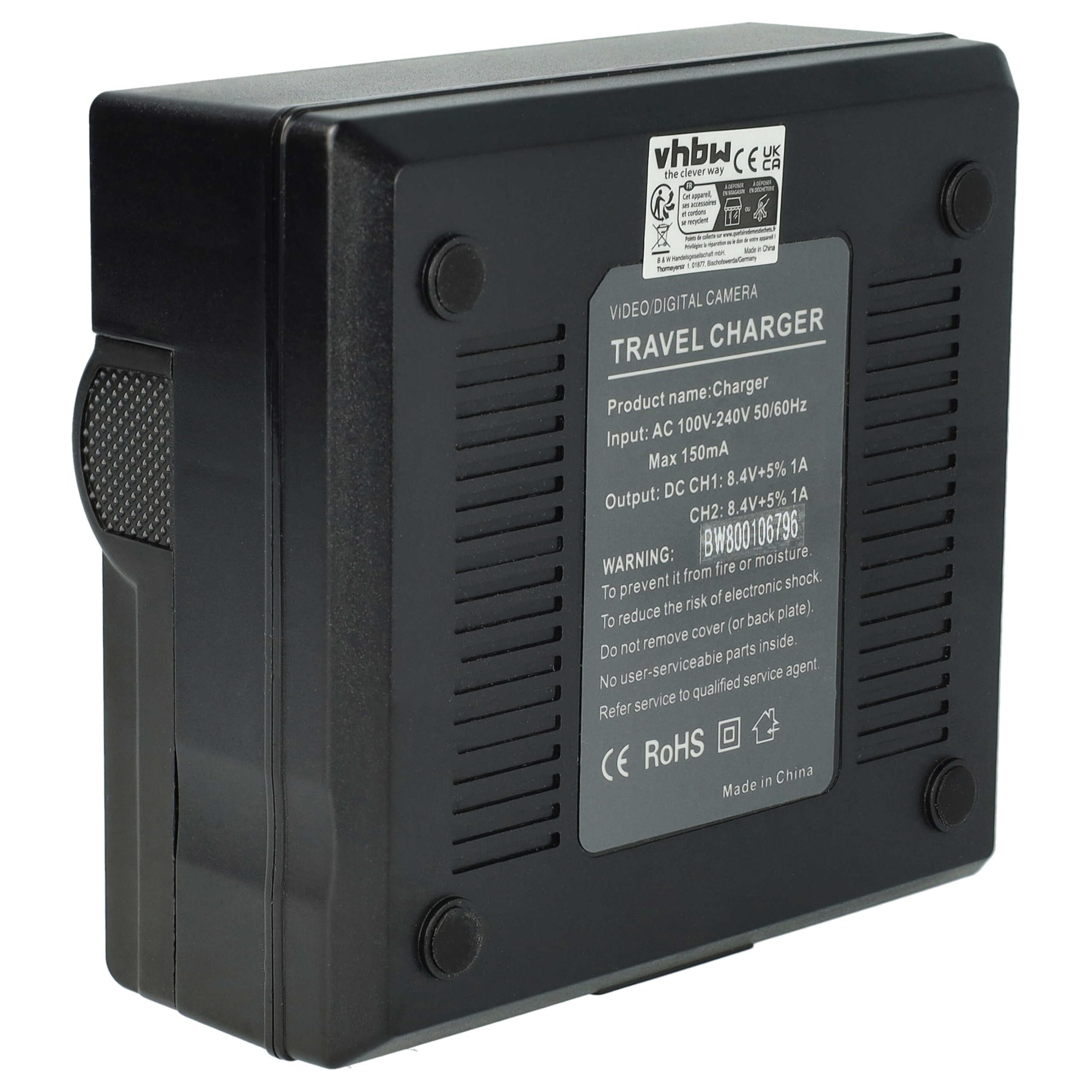 vhbw caricatore USB duale compatibile con Sony DCR-VX2001