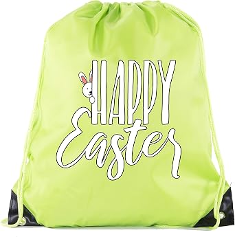 Easter Basket Bags, Bulk Drawstring Backpacks, Party Favor Goody Bags for Easter - Peaking Bunny