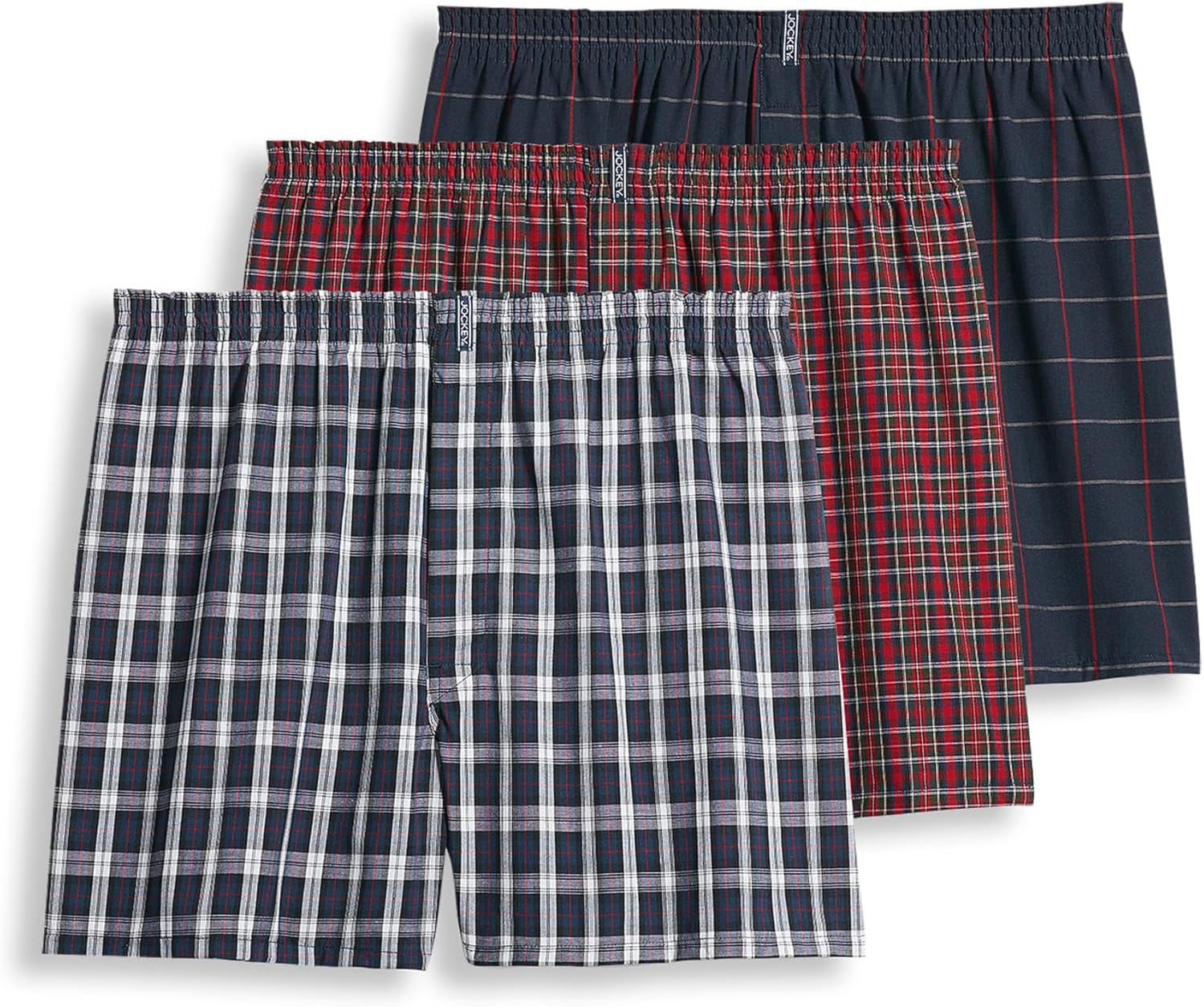 Jockey Men’s Underwear Classics Full Cut 5″ Boxer – 3 Pack