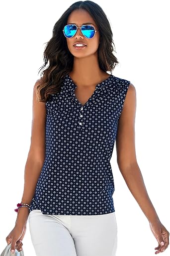 LASCANA Womens All Over Print Tank Top