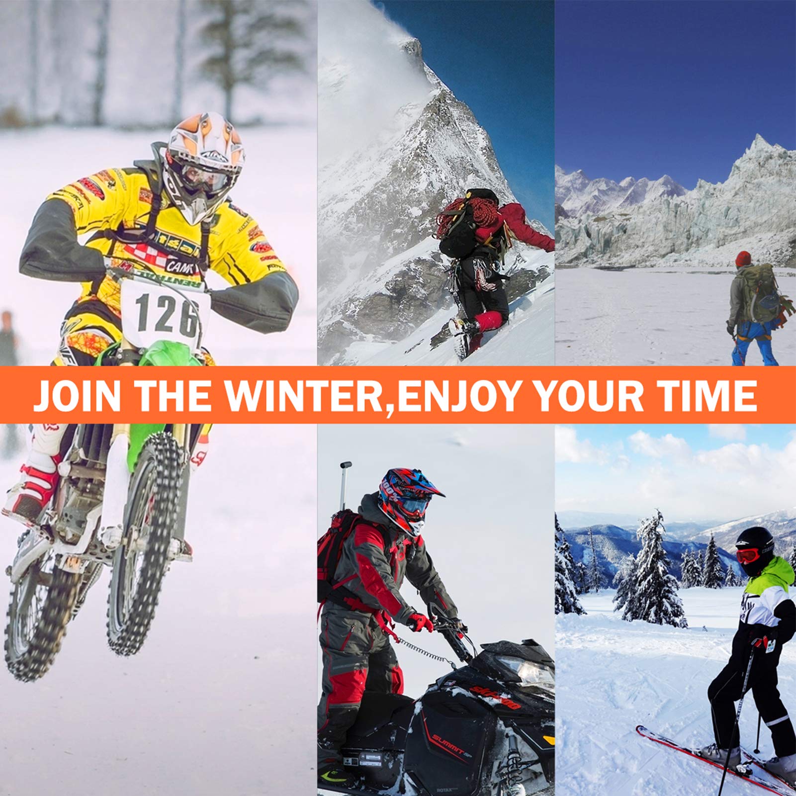 ROCKBROS Passamontagna Passamontagna Caldo Invernale Copricapo Multifunzionale Scaldacollo Riflettente Antivento per Sci Motociclismo Ciclismo Taglia M/L