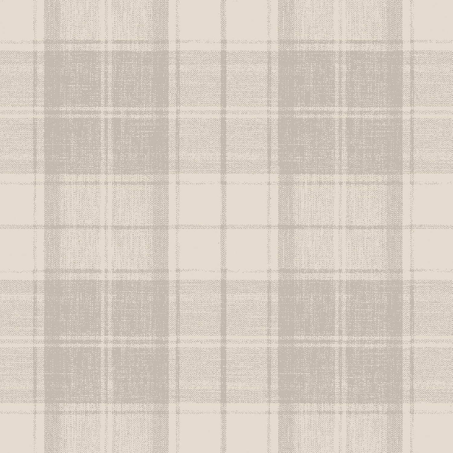 Livelynine 17.5x276 Plaid Peel and Stick Wallpaper Beige Neutral Vintage Gingham Checkered Contact Paper Waterproof Self Adhesive French Country Cottage Farmhouse Wallpaper for Bathroom Earthy Pastel