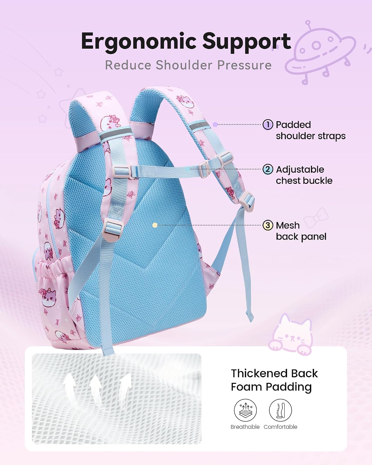 Lovevook Kitty Cat Kids Backpack Toddler