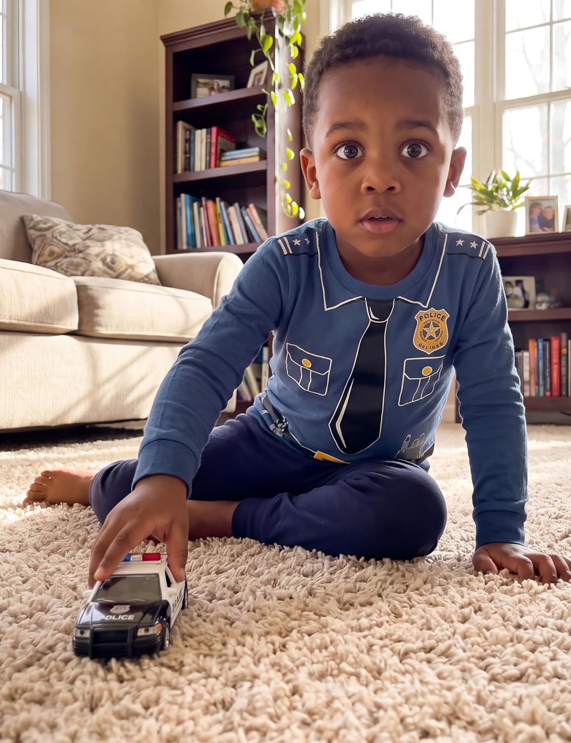 A&J DESIGN Pure Cotton PJs for Ages 2-14, Role Themed Prints Long Sleeve