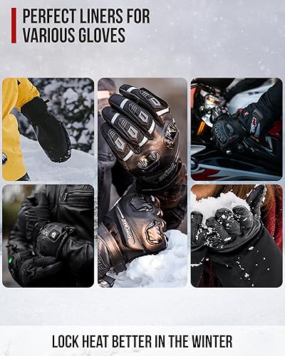 Miniatura 7 de BORLENI Guantes de equitación ligeros para motocicleta, ciclismo, senderismo, deportes, conducción, correr, esquí, para hombres y mujeres