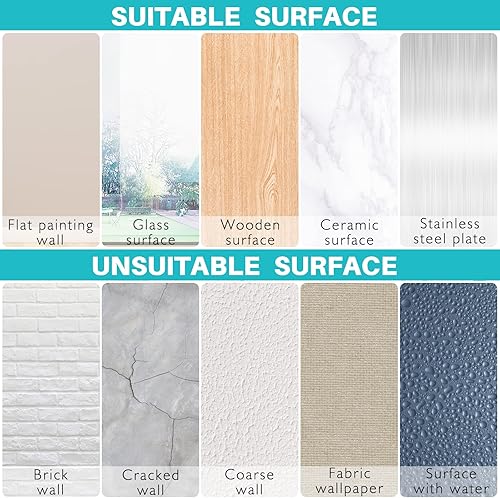 Miniatura 7 de PLIGREAT Calcomanías de pared de palmera de playa, calcomanías de pared de vinilo removibles para verano, playa, casa, sala de estar, dormitorio,