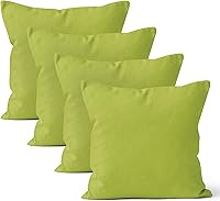 Vista 78 de Encasa XO Juego de 4 fundas de almohada de 24 x 24 pulgadas Sin relleno Fundas de almohada de algodón para sala de estar, cama, sofá, sofá