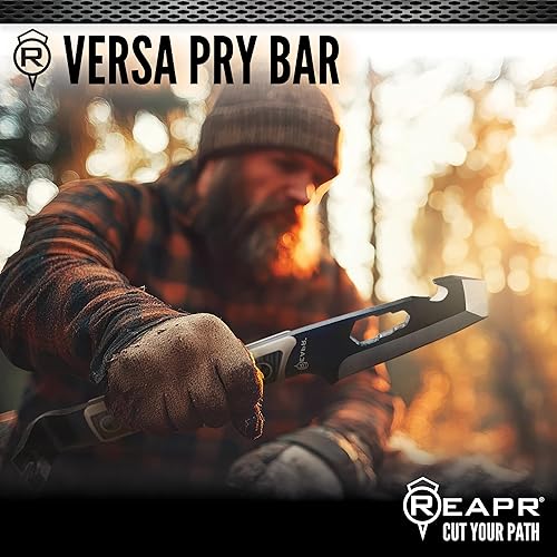 Miniatura 5 de Reapr VERSA TAC - Barra de palanca multiherramienta de 10 pulgadas, herramienta compacta con gancho de destripador, llaves, extractor de uñas, mango