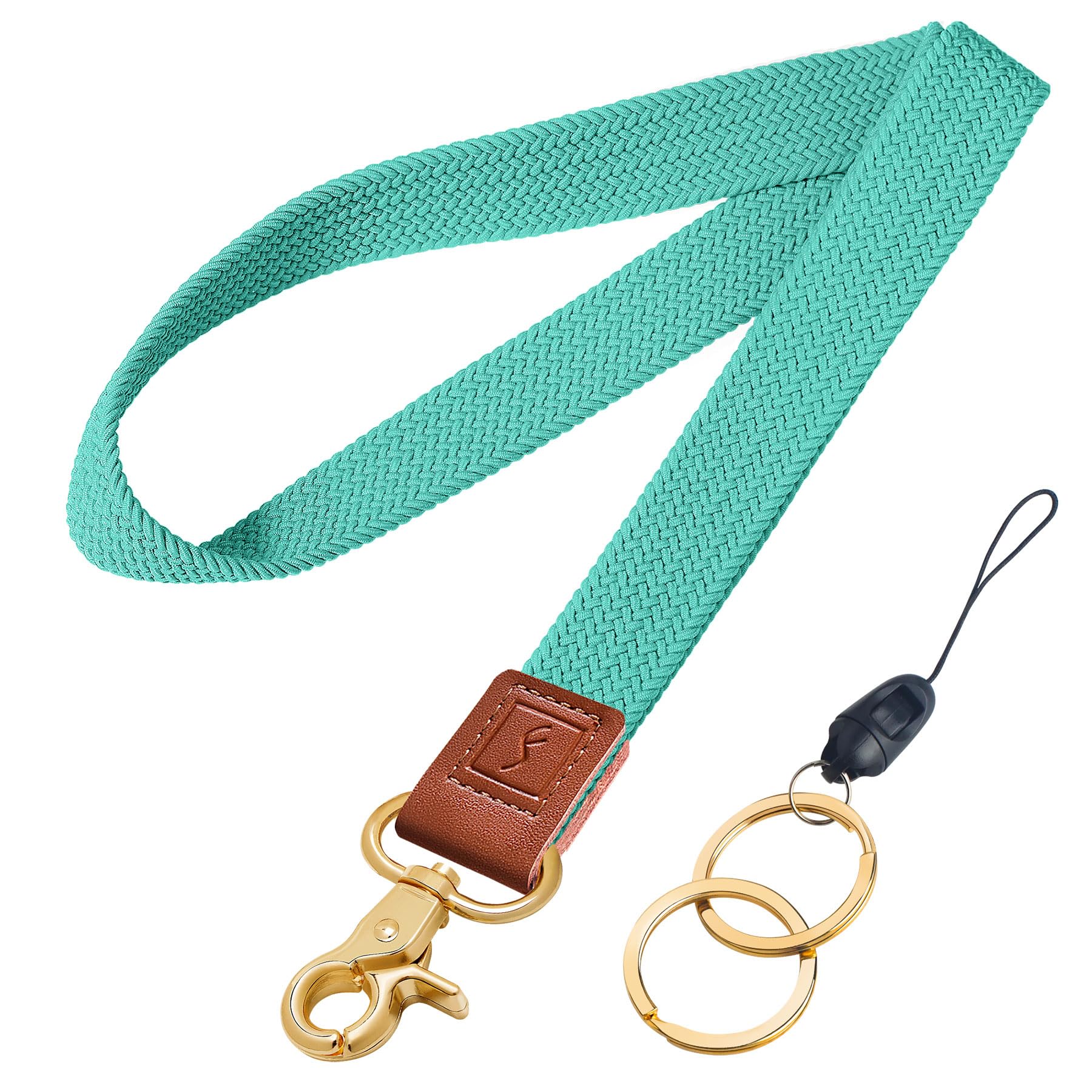Fishent Stylish Neck Lanyard, Cute Keychain Lanyard for Women Men Keys Wallet Phone ID Badges Card(Lake Blue) — image 1