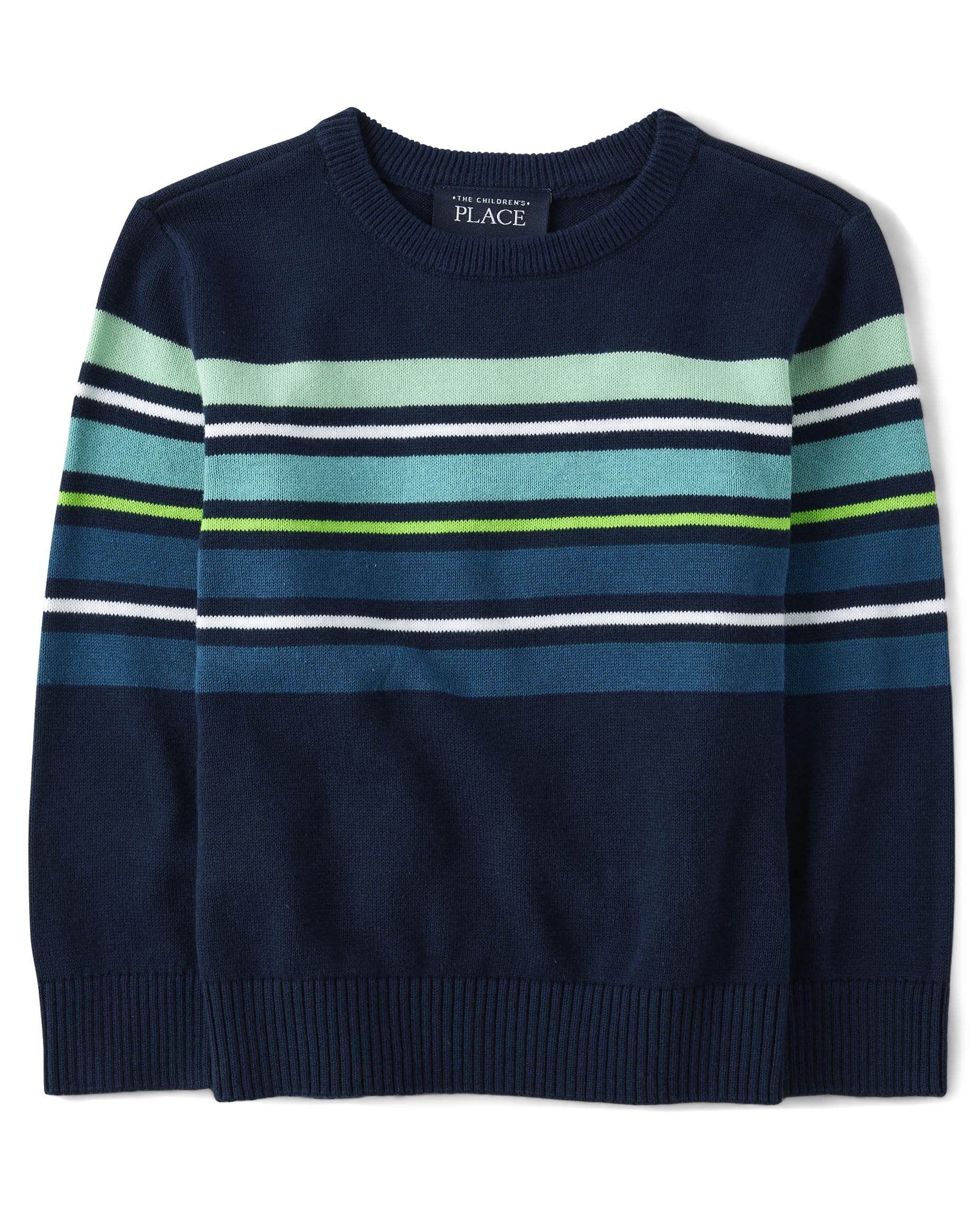 The Children's Place Baby Boys' and Toddler Long Sleeve Crew Neck Pullover Sweater