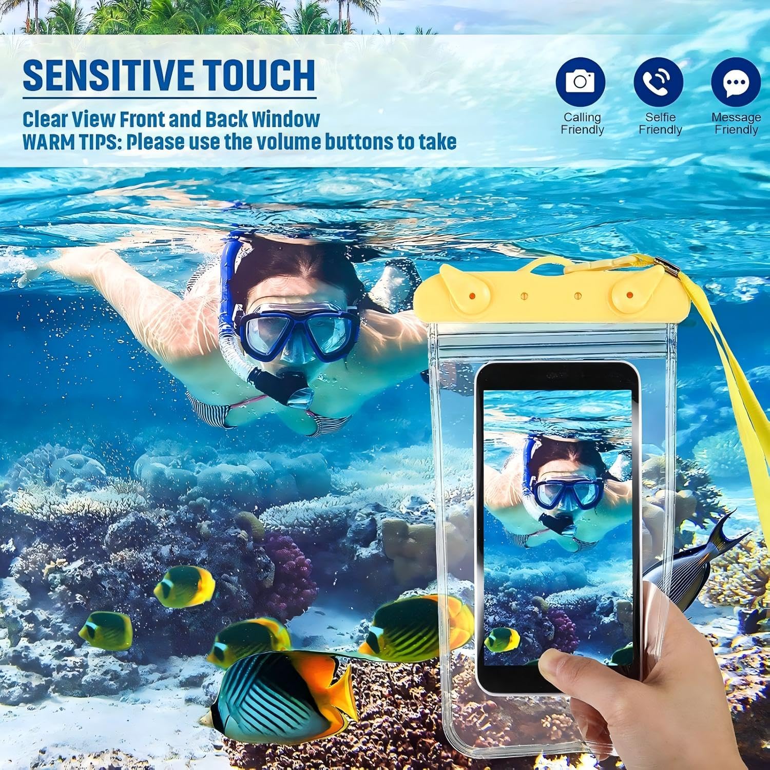 32 Stück Universal wasserdichte Handy-Taschen Klar Handy Dry Tasche mit Lanyard Outdoor Strand Schwimmen Schnorcheln Tasche Unterwasser Hülle für Smartphone bis 17,5 cm