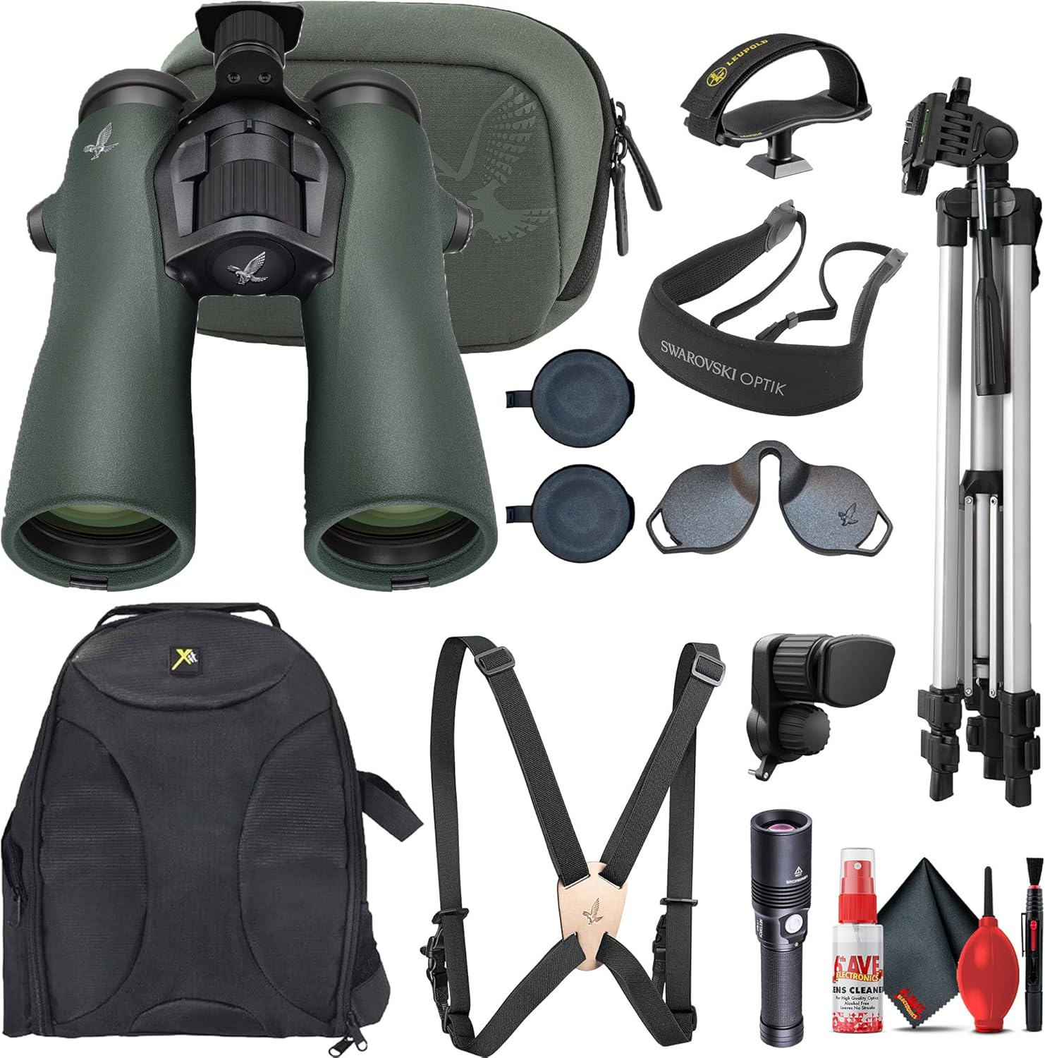 Swarovski 12x42 NL Pure Binoculars + Swarovski Forehead